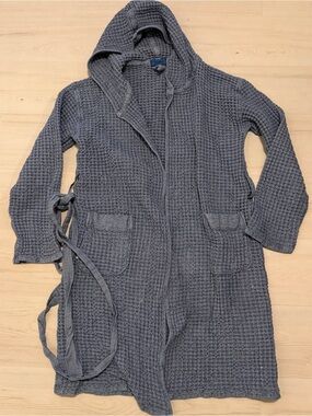 Onsen Hooded Waffle Knit Robe
